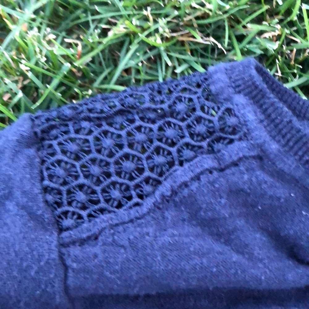 Loft navy shirt sleeve top - Picture 5 of 5